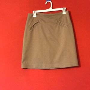WORTHINGTON A-LINE KHAKI SKIRT with POCKETS